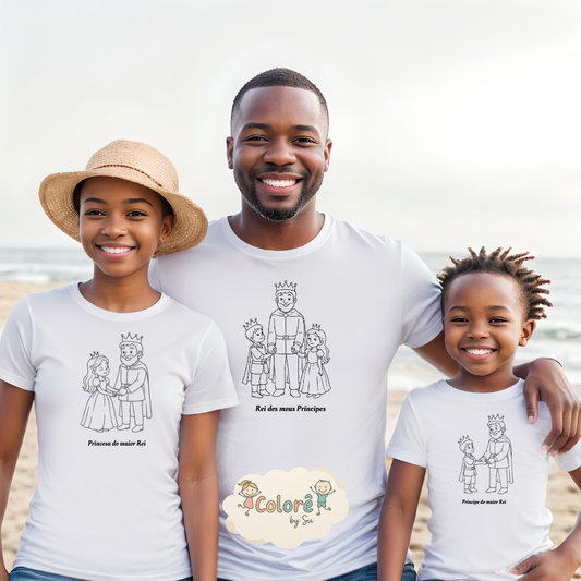 Rei e seus Príncipes Pack Sweatshirts personalizadas unissexo  Pai e Filhos
