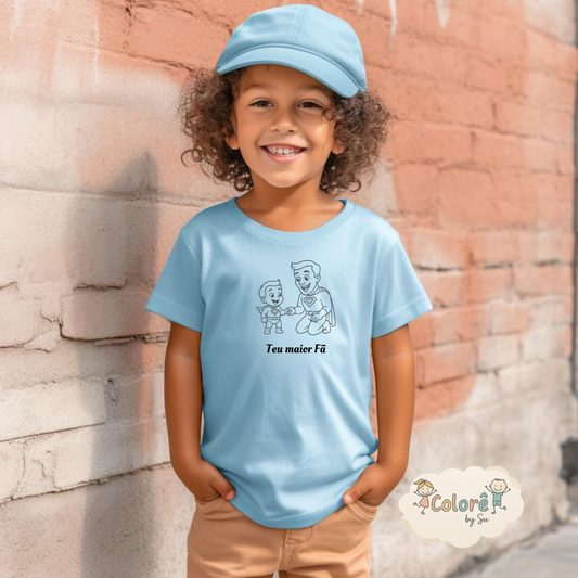 Super Papy teu maior fã T‑shirt unissexo -Pai