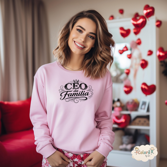 Ceo da Família Sweatshirt Personalizada Unisexo Sem Capuz
