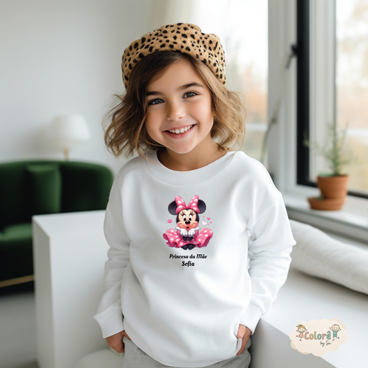 Minnie Beijinhos Sweatshirt unissexo sem carapuço -Mãe