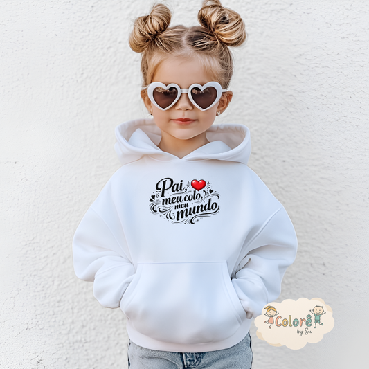 Pai meu Ídolo, meu mundo  Sweatshirt unissexo sem carapuço-Pai