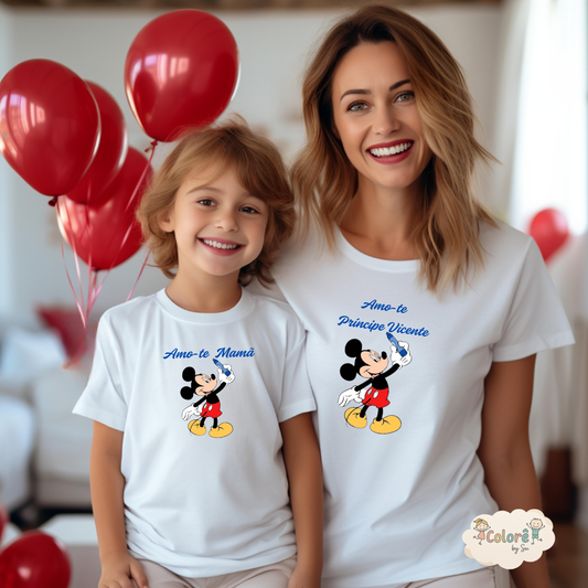 Mickey Pintor Pack Sweatshirts  Personalizadas Mãe e Filho