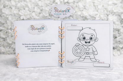 Livro de Colorir – Personagens Infantis + Oferta Kit de 12 Lápis de Cor