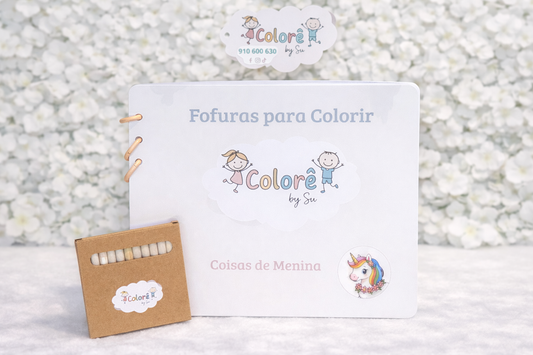 Livro de Colorir – Coisas de Menina + Oferta Kit de 12 Lápis de Cor