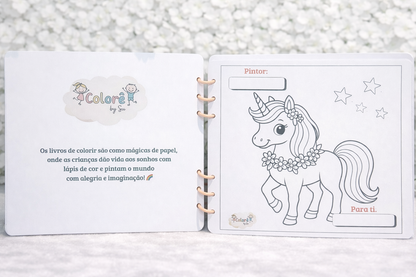 Livro de Colorir – Coisas de Menina + Oferta Kit de 12 Lápis de Cor