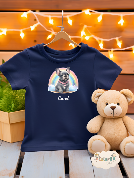 Cão Arco-Íris T‑shirt unissexo - Animais Fofos