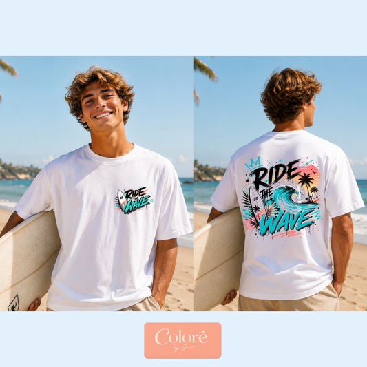 Ride the Wave Tom Azul - Frente/Verso