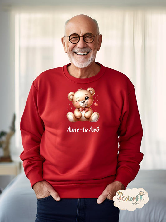 Urso Fofo Sweatshirt unissexo sem carapuço – Animais Fofos