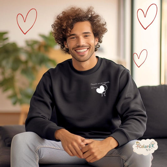 Prometo ser um anjinho Sweatshirt unissexo sem carapuço – Apaixonados