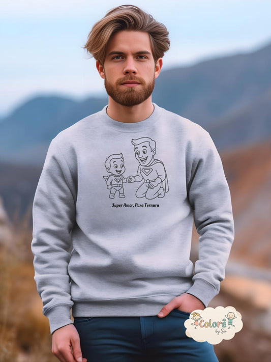 Super Papy Sweatshirt unissexo sem Carapuço – Livros de Colorir