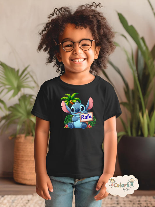 Stitch Aloha  T‑shirt unissexo-Stich