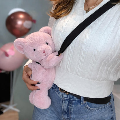 Peluche Mochila Fofa Rosa 30cm